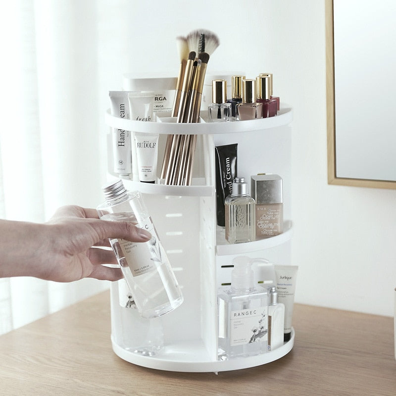 360-degree Rotating Makeup Organizer